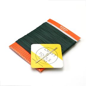 Green 1.0mm RITZA 25 Tiger Thread for Leather Craft | Waxed Tiger Thread | Ritza 25 Thread | Waxed Polyester | Saddlers Thread