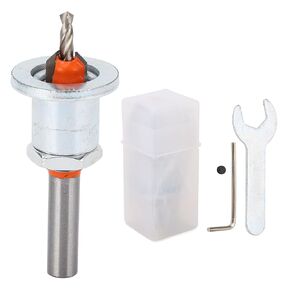 Countersink Drill Bit Set, High Hardness Alloy Steel Wood Hole Timber Working Counterbore Drill Screw Counter Sink Bits,Adjustable Depth with Drill Stop,Suitable for Flat and Plug Screws 8x10x3.5