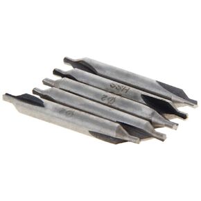 Utoolmart 10 Pcs Center Drill Countersink Lathe Bit Mill Tool, Combined Drills Plain Type A 5mm x 12mm, Combined Countersinks Drills Set Tool, HSS-6542 Countersinks