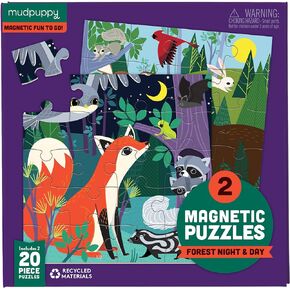 Mudpuppy Magnet Puz Forest Night & Day
