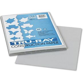 Pacon 103027 Tru-Ray Construction Paper, 76 lbs., 9 x 12, Gray, 50 Sheets/Pack in Saudi Arabia