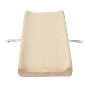 Baby Muslin Changing Pad Covers, Neutral Fitted Muslin Diaper Changing Table Pad Sheet Covers for Newborns Infants Baby Boys Girls (Beige)