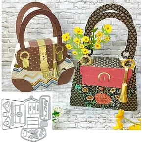 Handbag Set Metal Die Cuts,Wedding Bag Frame Wedding Bowtie Cutting Dies Cut Stencils DIY Scrapbooking Decorative Embossing Paper Party Wedding Card Making