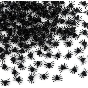 150pcs Realistic Spider Halloween Decoration, Plastic Mini Spider Black Realistic Scary Spider Prank Halloween Haunted House Decorations for Halloween Parties Fool's Day