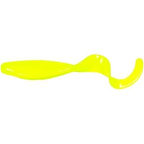 Z-man, Streakz Curly Tailz Soft Bait, Freshwater/Saltwater, 4" Length, Hot Chartreuse, Package of 5