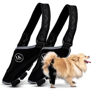 LA KALBA Dog Knee Brace for Torn Acl Hind Leg - Neoprene Dog Leg Braces for Back Leg with Aluminium Splints, ACL Knee Brace for Dogs with Reflective Trims (Left Leg - Small)