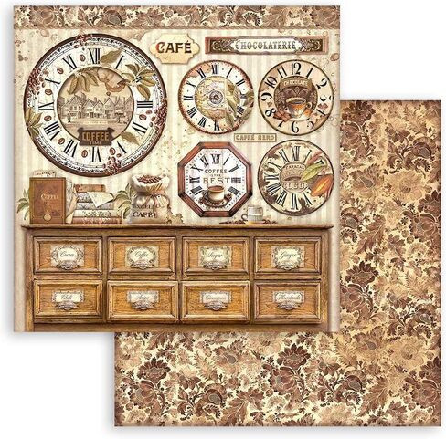 قهوة ستامبيريا وشوكولاتة من كريستينا رادوفان - حزمة جامعي المصممين مع وسادة ورقية مصممة مقاس 12 × 12، ووسادة ورق خلفية ماكسي مقاس 12 × 12 وأشياء زائلة in Kuwait