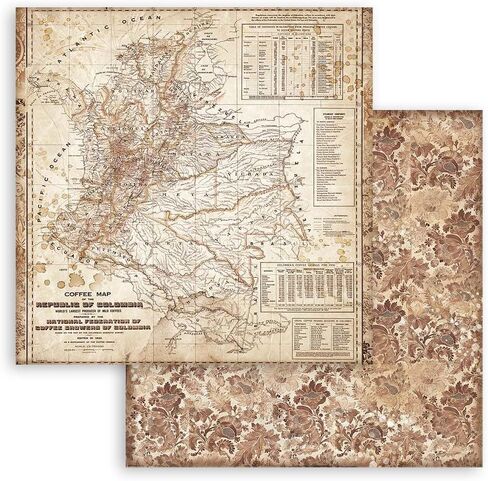 قهوة ستامبيريا وشوكولاتة من كريستينا رادوفان - حزمة جامعي المصممين مع وسادة ورقية مصممة مقاس 12 × 12، ووسادة ورق خلفية ماكسي مقاس 12 × 12 وأشياء زائلة in Kuwait