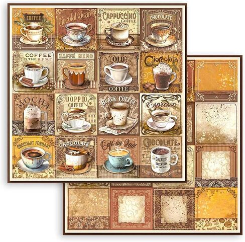 قهوة ستامبيريا وشوكولاتة من كريستينا رادوفان - حزمة جامعي المصممين مع وسادة ورقية مصممة مقاس 12 × 12، ووسادة ورق خلفية ماكسي مقاس 12 × 12 وأشياء زائلة in Kuwait