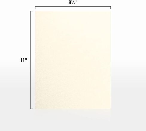 LUXPaper 8.5" x 11" Cardstock for Crafts and Cards in 105 lb. Champagne Metallic, Supplies, 250 pack (Cream) in Saudi Arabia
