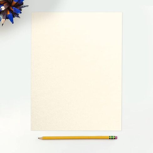LUXPaper 8.5" x 11" Cardstock for Crafts and Cards in 105 lb. Champagne Metallic, Supplies, 250 pack (Cream) in Saudi Arabia