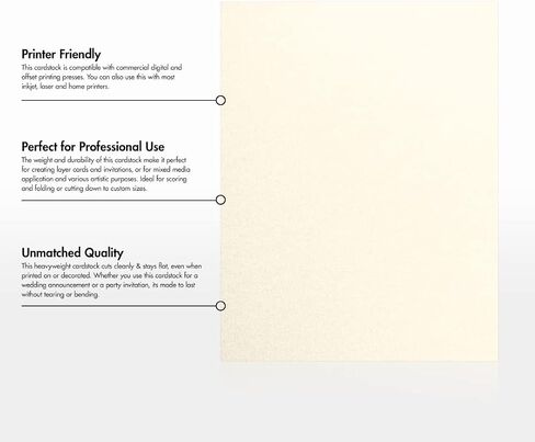 LUXPaper 8.5" x 11" Cardstock for Crafts and Cards in 105 lb. Champagne Metallic, Supplies, 250 pack (Cream) in Saudi Arabia