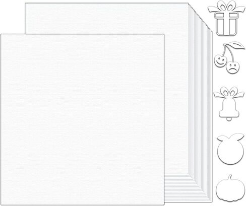 75 Sheets Cardstock 12×12, 85lb/230Gsm Thick Paper White Cardstock Paper for Invitations,Crafts,Priting,Scrapbook Supplies in Kuwait