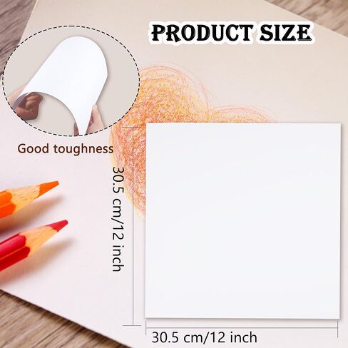 75 Sheets Cardstock 12×12, 85lb/230Gsm Thick Paper White Cardstock Paper for Invitations,Crafts,Priting,Scrapbook Supplies in Kuwait