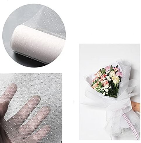 20 Sheets Floral Wrapping Mesh Paper Round Circle Net Openwork Floral Package Paper Roll DIY Flower Bouquet Gift Packing Materials Craft Net Paper Florist Supplies for Birthday Wedding Holiday Decor in Saudi Arabia