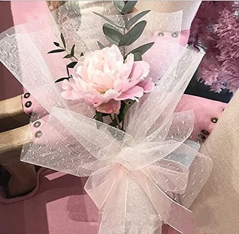 20 Sheets Floral Wrapping Mesh Paper Round Circle Net Openwork Floral Package Paper Roll DIY Flower Bouquet Gift Packing Materials Craft Net Paper Florist Supplies for Birthday Wedding Holiday Decor in Saudi Arabia