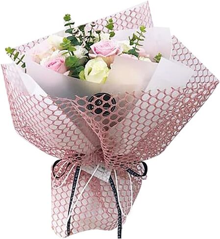 20 Sheets Floral Wrapping Mesh Paper Round Circle Net Openwork Floral Package Paper Roll DIY Flower Bouquet Gift Packing Materials Craft Net Paper Florist Supplies for Birthday Wedding Holiday Decor in Saudi Arabia