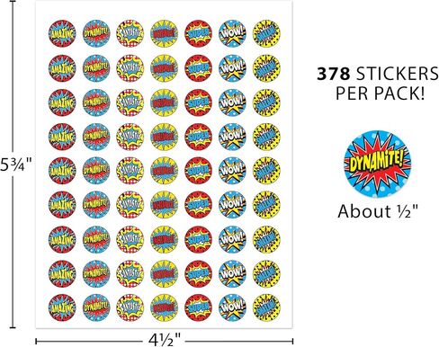 Teacher Created Resources® Superhero Mini Stickers, 378 Pieces in Saudi Arabia