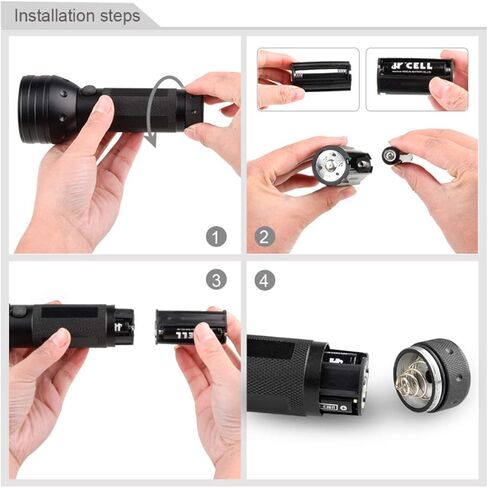 NVTED UV Ultraviolet Flashlight Blacklight, 51 LED 395 nM Handheld Portable Black light Pet Urine and Stain Detector Flashlights in Kuwait