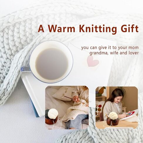 UrBestChoose Wooden Yarn Bowl for Crocheting - Knitting Bowl for Yarn - Yarn Storage and Organizer - Gift for Mom, Grandmon, Wife, Lover and Knitters (Dark Brown) in Saudi Arabia