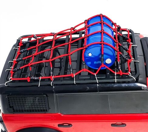 QUPA AM STORE RC شبكة أمتعة مرنة مع خطاف لمقياس 1/10 SCX10 D90 TRX4 RC قطع غيار السيارات الزاحفة (أسود) in Kuwait