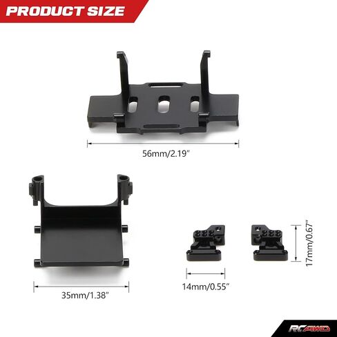 RCAWD SCX24 Bronco Battery Tray & ESC Mount & Rear Shock Tower for Axial 1/24 SCX24 AXI00006 Upgrade Parts in Saudi Arabia