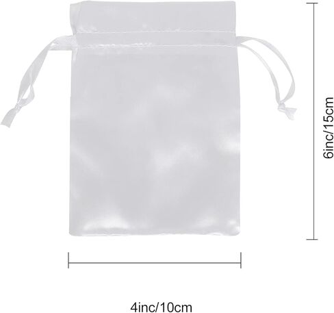 60PCS Satin Gold Gift Bags, 5 x 7 Inches Jewelry Pouches Wedding Favor Drawstring Bags Baby Shower Christmas Gift Bags, Candy Bags with Thank You Tags in Kuwait