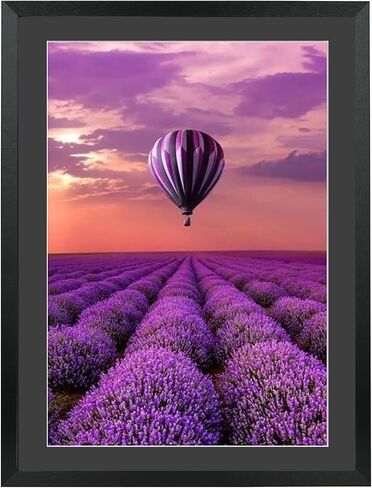 16x20 Picture Frames, Display Pictures14x18 Inch with Mat or 16x20 Inch Without Mat, 16x20 Diamond Painting Frame Solid Wood Black (T22B1620B1418) in Saudi Arabia