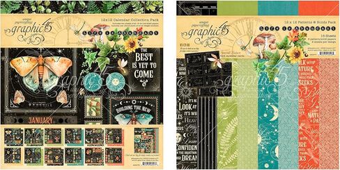 حزمة مجموعة Graphic 45 Life is Abundant - حزمة مجموعة 12 × 12 + 12 × 12 حزمة ورق مزدوجة الجوانب in Kuwait