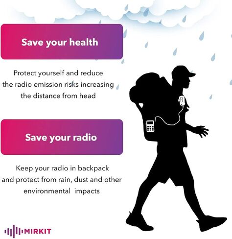 ميكروفون مكبر صوت MIRKIT عالي التحمل متوافق مع راديو موتورولا مع دبوس M2: CLS1110، CP110، CP200، RDU4100، RMU2040، DLR1020. اضغط لتتحدث مع ميكروفون ومشغل راديو Lanyard Ham للراديو ثنائي الاتجاه in Kuwait