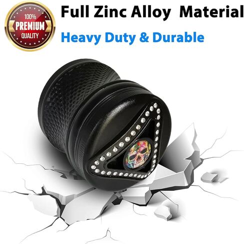 OTAVILEM Large Spice Grinder, 2.5" Skull Grinder for Kitchen and More (Black) in Kuwait