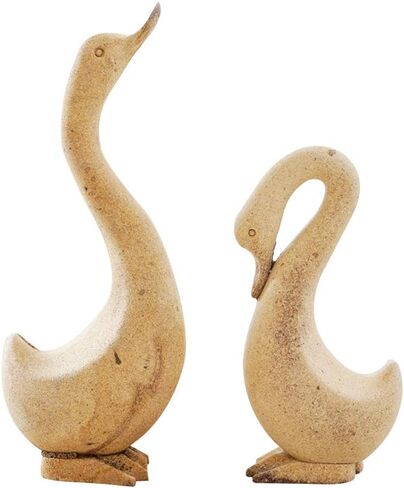Exceart 1 Pair Unfinished Wooden Goose Figurines DIY Blank Animal Statue Model Great for Arts and Crafts (DIY Goose) in Saudi Arabia