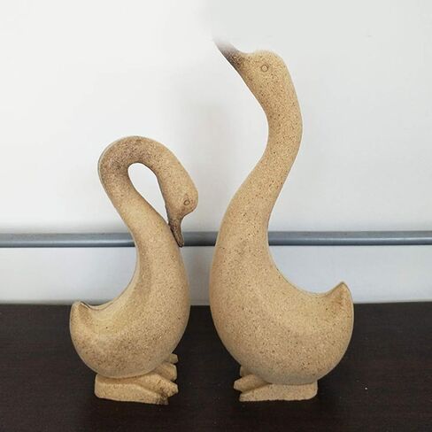 Exceart 1 Pair Unfinished Wooden Goose Figurines DIY Blank Animal Statue Model Great for Arts and Crafts (DIY Goose) in Saudi Arabia