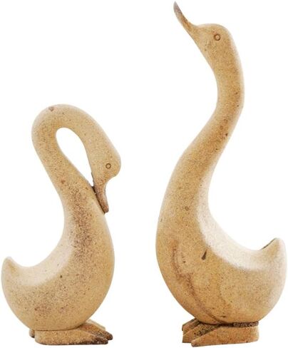 Exceart 1 Pair Unfinished Wooden Goose Figurines DIY Blank Animal Statue Model Great for Arts and Crafts (DIY Goose) in Saudi Arabia