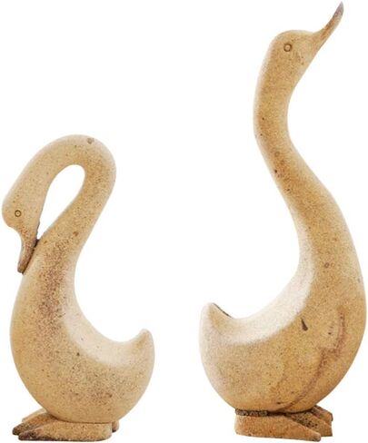 Exceart 1 Pair Unfinished Wooden Goose Figurines DIY Blank Animal Statue Model Great for Arts and Crafts (DIY Goose) in Saudi Arabia