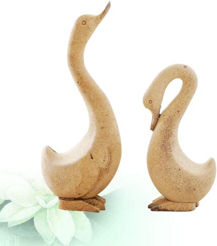 Exceart 1 Pair Unfinished Wooden Goose Figurines DIY Blank Animal Statue Model Great for Arts and Crafts (DIY Goose) in Saudi Arabia