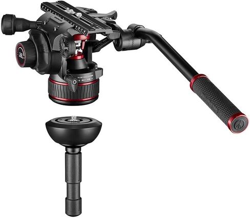 Manfrotto Nitrotech 612 Fluid Head for Video Shooting with Aluminium Twin Leg Tripod Ground Spreader for DSLR, Mirrorless, Video and Cinema Camera Systems - 18 kg Payload in Saudi Arabia
