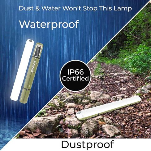 VITCHELO 2 في 1 ضوء التخييم بالطاقة الشمسية / شاحن الهاتف | مصباح خيمة قابل للنفخ مقاوم للماء والغبار IP66 قابل لإعادة الشحن بقدرة 4000 مللي أمبير في الساعة مع ملحق مغناطيسي للتخييم ومعدات طوارئ الإعصار والسفر in Kuwait