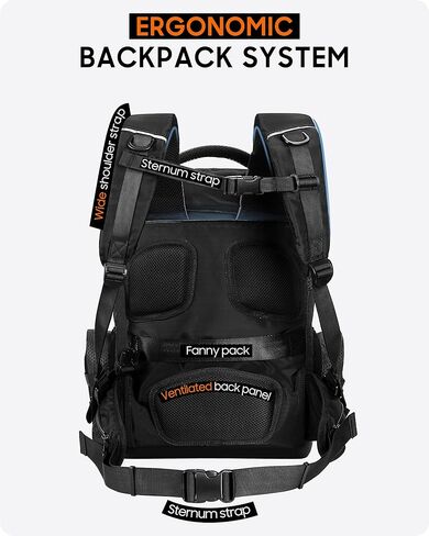 حقيبة ظهر لحمل الكلاب الصغيرة، مقاومة للماء، جيدة التهوية، جيب للوجبات الخفيفة، لوحة خلفية مريحة. مثالية للحيوانات الأليفة الصغيرة والقطط في الأنشطة الخارجية. قاعدة صلبة من مادة EVA، حجرة منفصلة للكمبيوتر المحمول (أزرق) in Kuwait