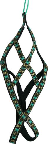 Weight Pulling Sledding Dog Harness X-Back Style Medium, Black/Green, 19.5" Neck Circumference in Saudi Arabia