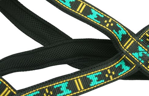 Weight Pulling Sledding Dog Harness X-Back Style Medium, Black/Green, 19.5" Neck Circumference in Saudi Arabia