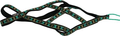 Weight Pulling Sledding Dog Harness X-Back Style Medium, Black/Green, 19.5" Neck Circumference in Saudi Arabia