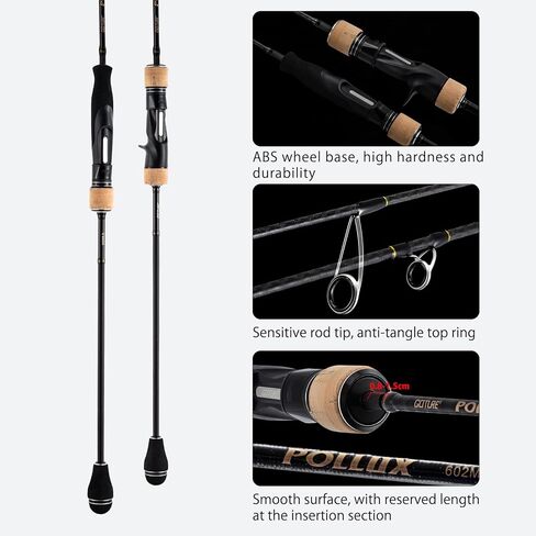Goture 2 Piece Jigging Spinning/Casting Rod Saltwater, Slow Pitch Jigging Baitcasting Rod, Saltwater/Freshwater Medium/Medium Light/Medium Heavy Fishing Pole for Salmon, Trout, bass, Stripped bass in Saudi Arabia