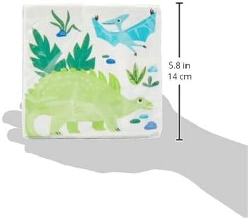 Blue & Green Dinosaur Disposable Beverage Napkins (Pack of 16) - Perfect for Dinosaurs-themed Parties & Celebrations in Saudi Arabia