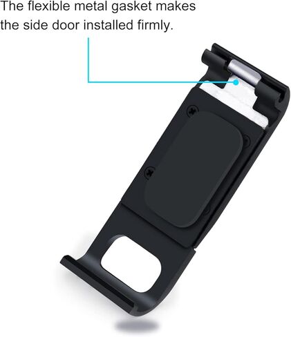 غطاء بطارية بديل من الألومنيوم من QiuNiu لكاميرا GoPro Hero 8 باللون الأسود، يتميز بمنفذ محجوز من النوع C يسمح بالشحن وتوصيل الملحقات in Kuwait