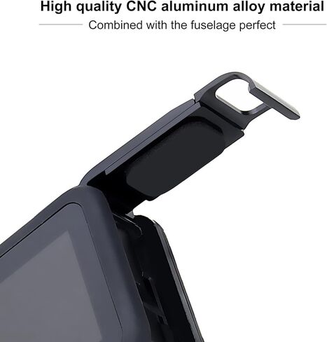 غطاء بطارية بديل من الألومنيوم من QiuNiu لكاميرا GoPro Hero 8 باللون الأسود، يتميز بمنفذ محجوز من النوع C يسمح بالشحن وتوصيل الملحقات in Kuwait