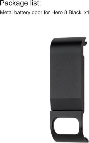غطاء بطارية بديل من الألومنيوم من QiuNiu لكاميرا GoPro Hero 8 باللون الأسود، يتميز بمنفذ محجوز من النوع C يسمح بالشحن وتوصيل الملحقات in Kuwait