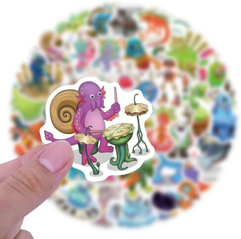 Monster Stickers 60pcs Waterproof for Laptop,Skateboard,Water Bottles,Computer,Phone, Guitars for Teens Boy and Girl in Saudi Arabia