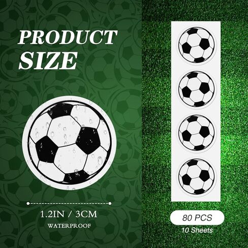 80 Pcs Soccer Party Sports Stickers Packs Game Decor 2022 World Cup Football Cheer Stuff, Vinyl Water Bottle Sticker, Teen Room Wall Decoration, Planner Reward Pride Stickers for Boys Girls in Kuwait