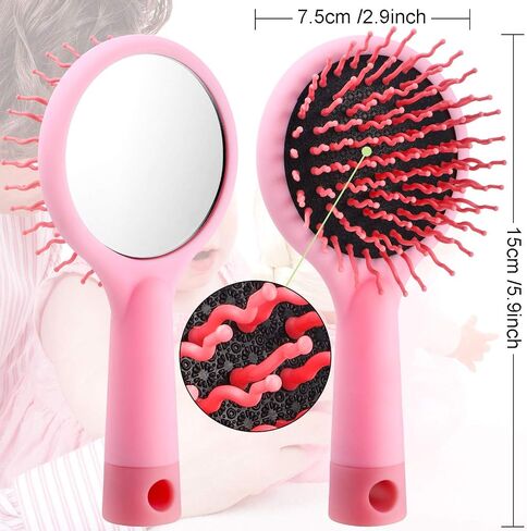 YoungJoy 21 Pcs Doll Hair Play Hair Styling Accessories Hair Brush Set Pink Seriesl Doll Hair Beauty Hair Care Tools Compatible with 18 and 14 Inch Dolls The Doll and Other Doll Item(Style 4) in Saudi Arabia